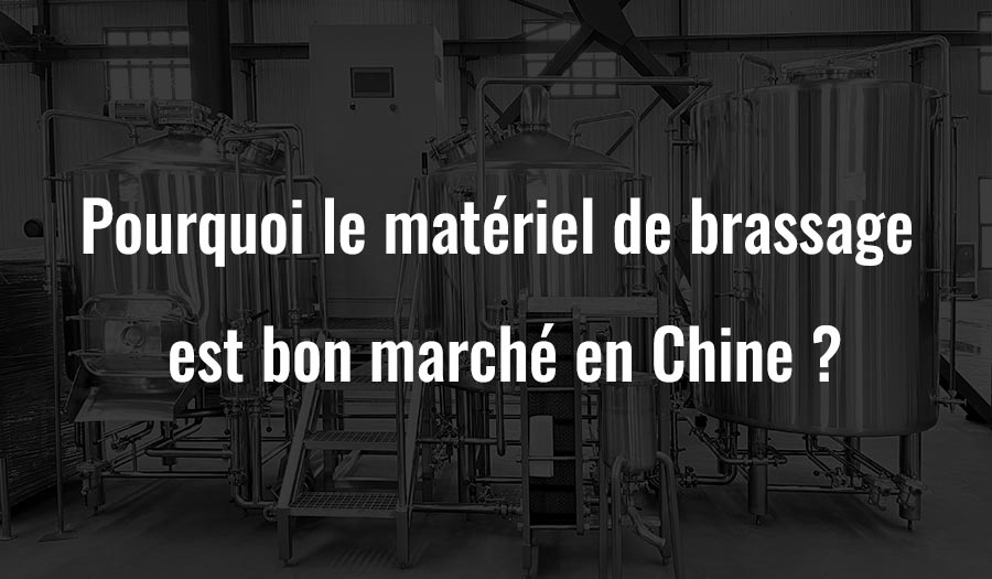 Pourquoi le matériel de brassage est bon marché en Chine ?